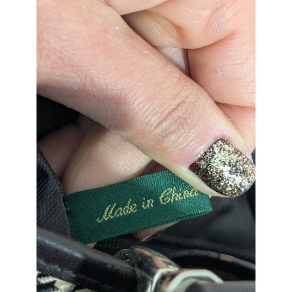 Lauren Ralph Lauren Vintage Houndstooth Brown Mini Tote British Inspired Bag - Picture 12 of 13